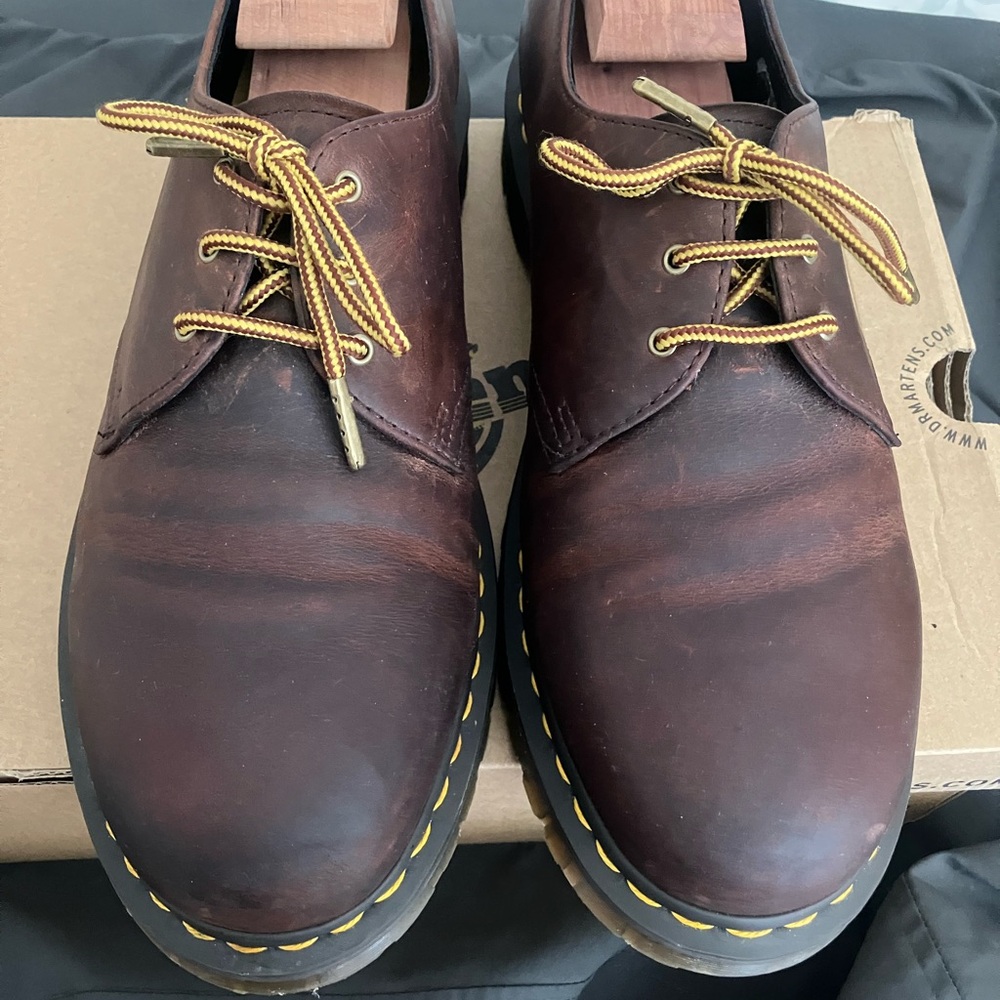 Dr. Martens 1461 Men's Crazy Horse Leather Chesnut Brown BEX soles